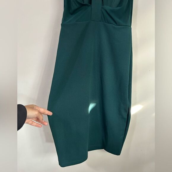 NWT H&M Emerald Green Pencil Midi Dress - Picture 6 of 10